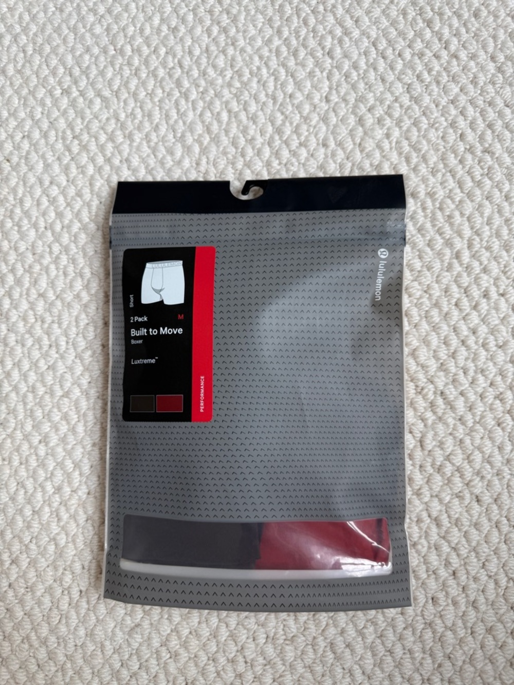 Lululemon Built to Move 2-Pack Boxers - Brown & Red